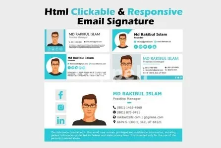 I will create HTML email signatures or clickable email signature