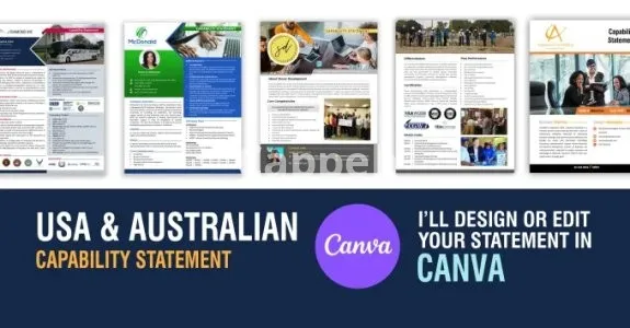 I will design a professional and creative capability statement