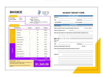 I will create order forms and reports for print and to integrate with excel or sheets