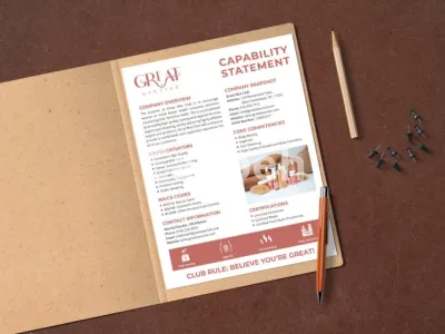 I will design business capability statement on photoshop