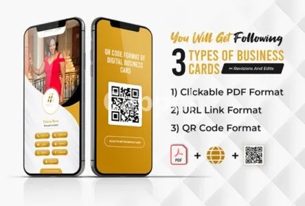 I will design mobile digital business card, printable card in 24 hours