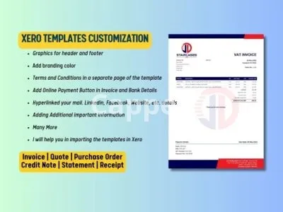 I will design xero invoice template for your business