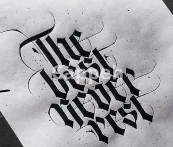 I will write in gothic calligraphy for you