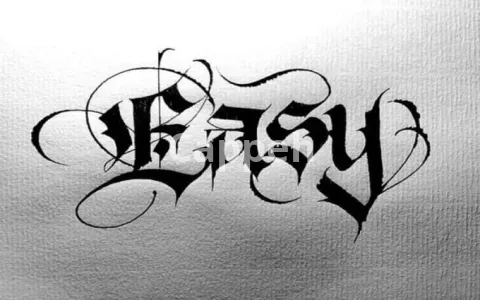 I will write in gothic calligraphy for you