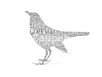 I will write anything in calligraphy within a custom silhouette