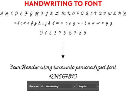 I will embed your PDF fonts or turn your handwritings to fonts