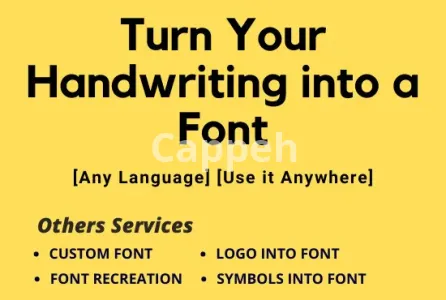 I will perfectly turn your handwriting into font also make custom fonts