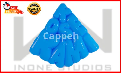 I will create a inflated 3d text in blender