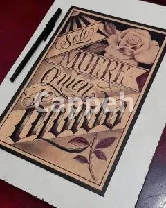 I will make a lettering for your tattoo