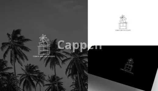 I will do modern line art text or badge logo design