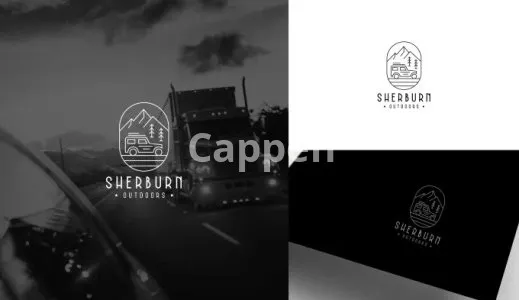 I will do modern line art text or badge logo design