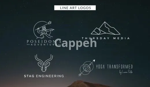 I will do modern line art text or badge logo design