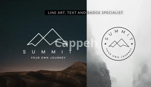 I will do modern line art text or badge logo design