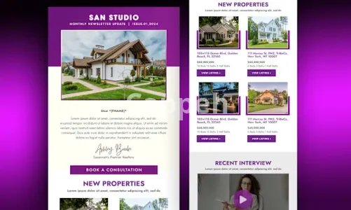 I will do mailchimp real estate or brand email template newsletter