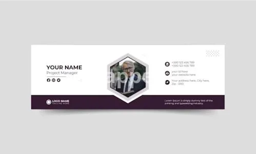 I will design custom email signature, footer template in vector