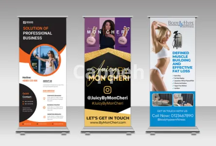 I will design roll up banner, retractable banner, pull up or roller banner