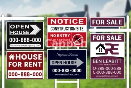 I will design yard sign, lawn sign, bandit sign, sign board and signage design