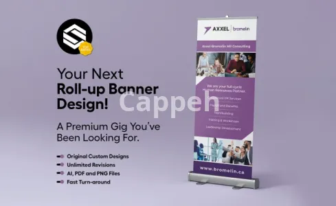 I will design appealing roll up banners