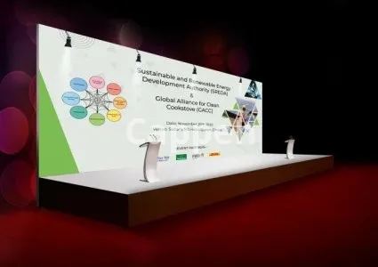 I will design event backdrop, red carpet, expo banner, step and repeat