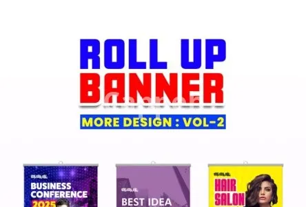 I will design urgent roll up banner, pull up, pop up, retractable banner for event