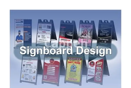 I will design a frame sign,mesh,step and repeat banner, car magnet,parking sign sticker