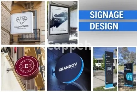 I will design a frame sign,mesh,step and repeat banner, car magnet,parking sign sticker