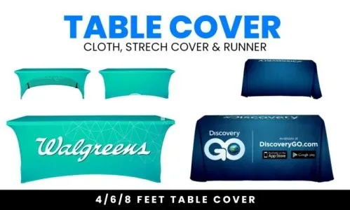I will design a professional table runner, table cover, or table stretch cover