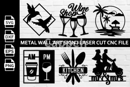 I will design custom metal wall art sign, teelaunch, laser cutting cricut