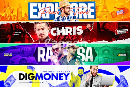 I will design an outstanding youtube banner and logo