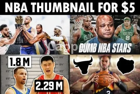 I will design youtube thumbnail for basketball or nba channel