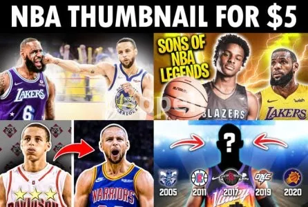 I will design youtube thumbnail for basketball or nba channel