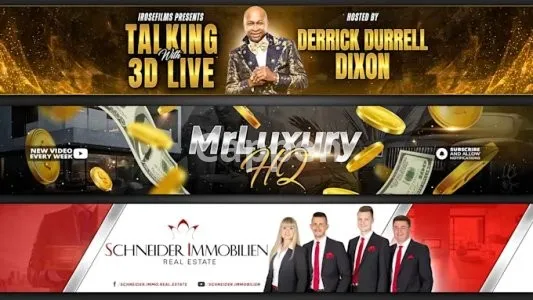 I will design a luxury youtube banner