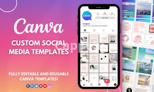 I will design a canva templates for your social media posts