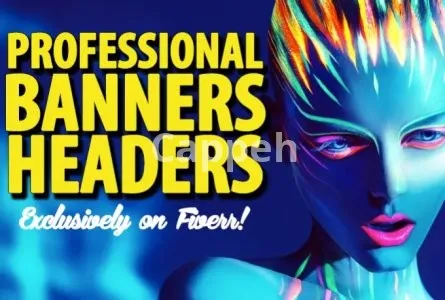 I will design a professional website banner or header