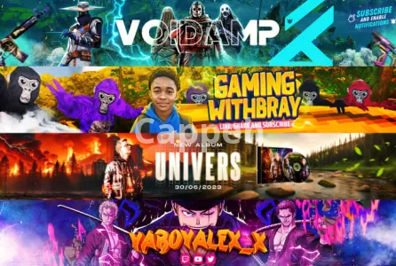 I will design youtube, gaming, twitch, twitter, nft banner