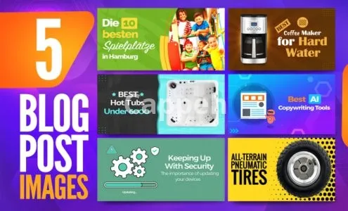 I will design you 5 blog post images