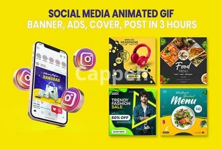 I will design animated gif banner, ads, cover, post in 3 hours or less