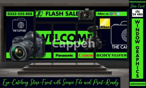 I will design creative shopfront or storefront window graphics