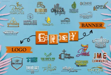 I will design an attractive etsy banner, etsy logo, etsy shop kit