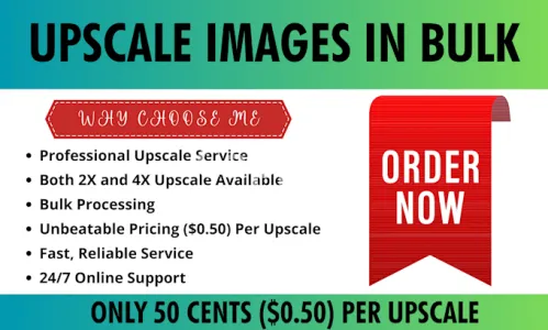 I will upscale or enlarge images and designs in bulk quantity