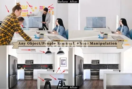 I will add or remove object, remove person, do photoshop editing, photo manipulation