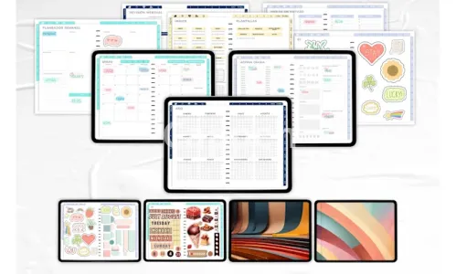 I will design responsive hyperlinked planner, setup etsy shop, digital products planner