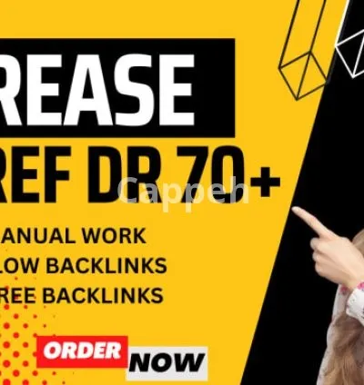 I will increase ahref DR 70 plus