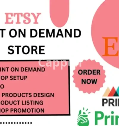 I will set up etsy print on demand shop etsy SEO etsy shop design etsy digital products