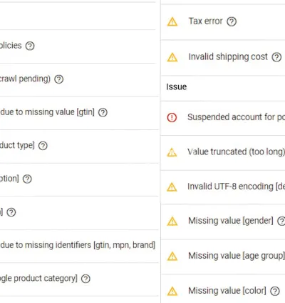 I will fixed your google merchant center feed and product error