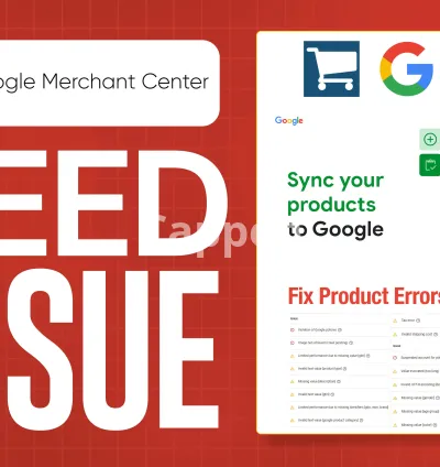 I will fixed your google merchant center feed and product error