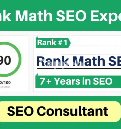 I will set up rank math SEO with 90 score