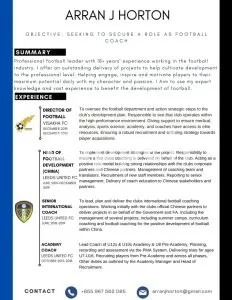 I will craft the ultimate soccer resume