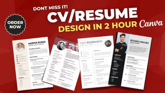 I will design professional resume, CV, cover letter using canva