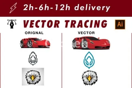 I will redraw, convert to vector trace logo, image to vector, dxf, vectorise, retrace